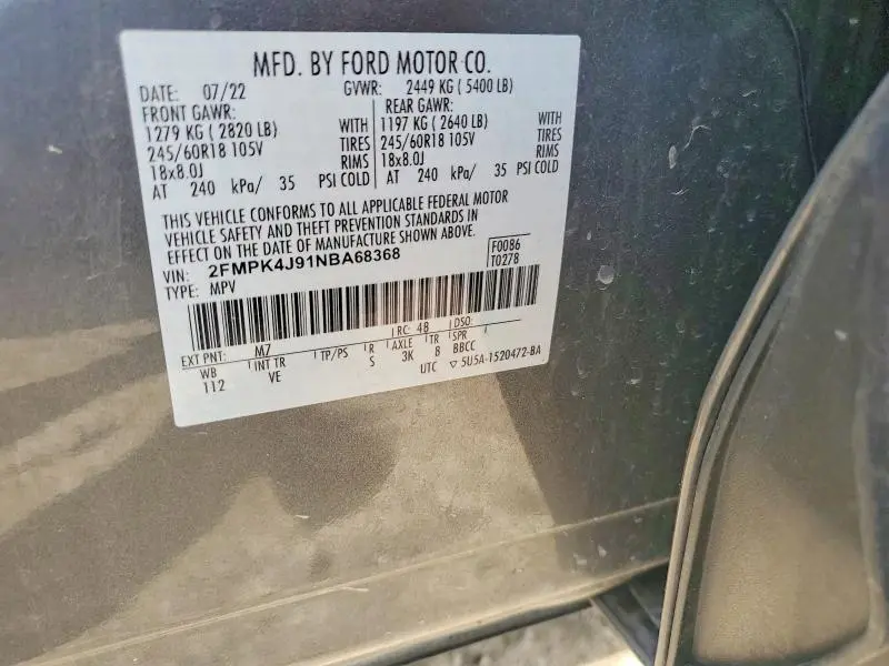 2022 FORD EDGE SEL  