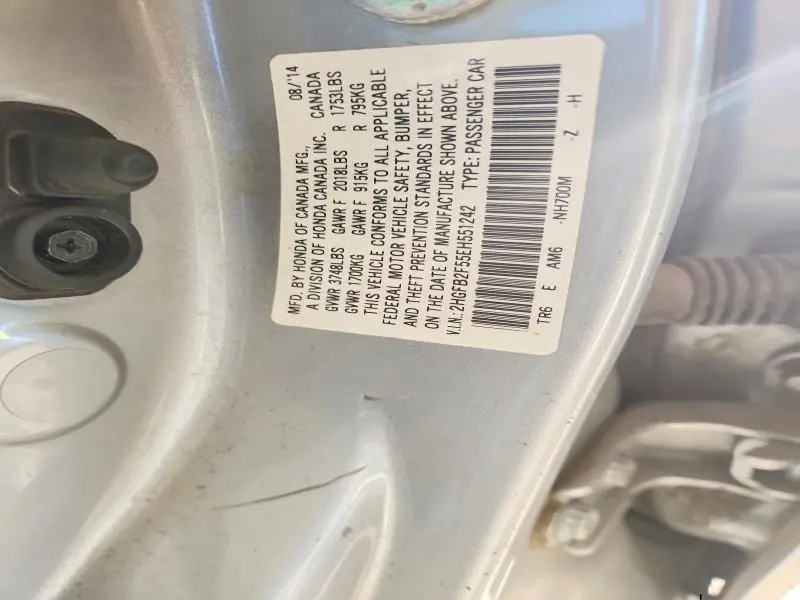 2014 HONDA CIVIC LX