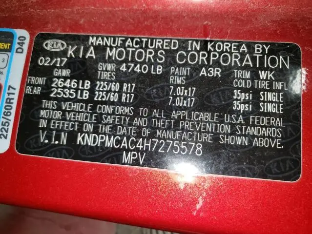 2017 KIA SPORTAGE LX  