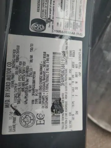 2011 FORD FUSION SEL  