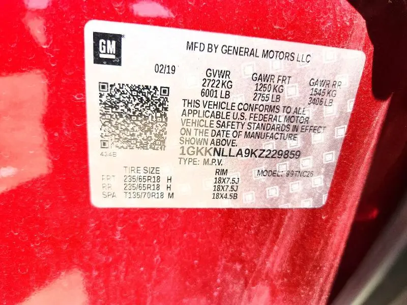 2019 GMC ACADIA SLE  