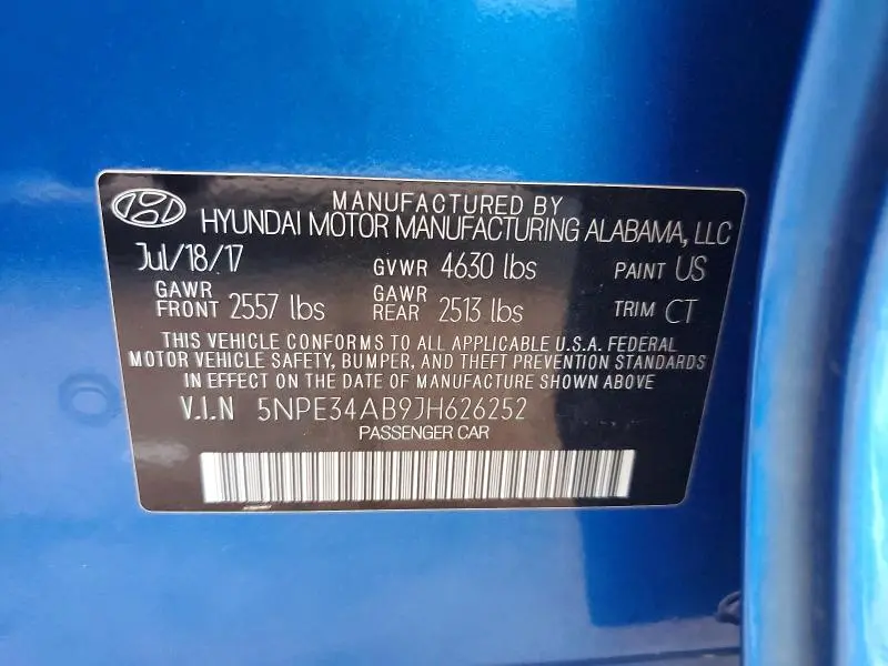 2018 HYUNDAI SONATA SPORT 2.0T  