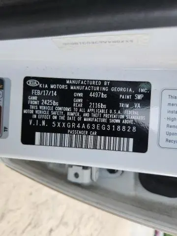 2014 KIA OPTIMA SX  