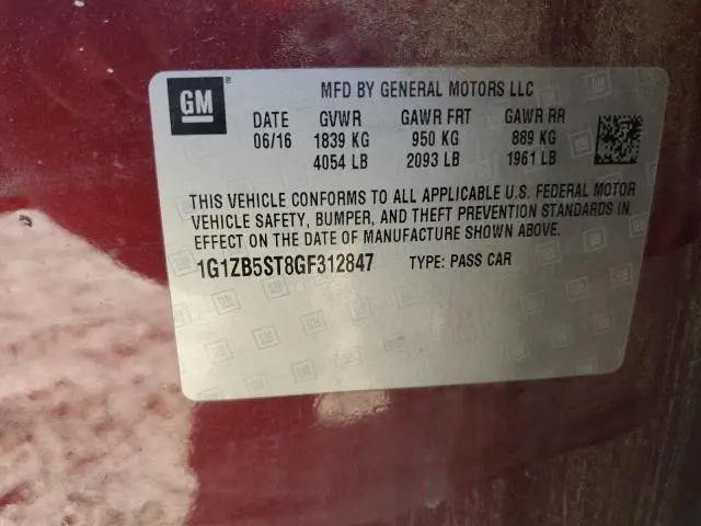 2016 CHEVROLET MALIBU LS  