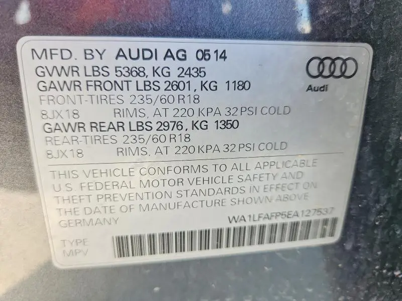 2014 AUDI Q5 PREMIUM PLUS  