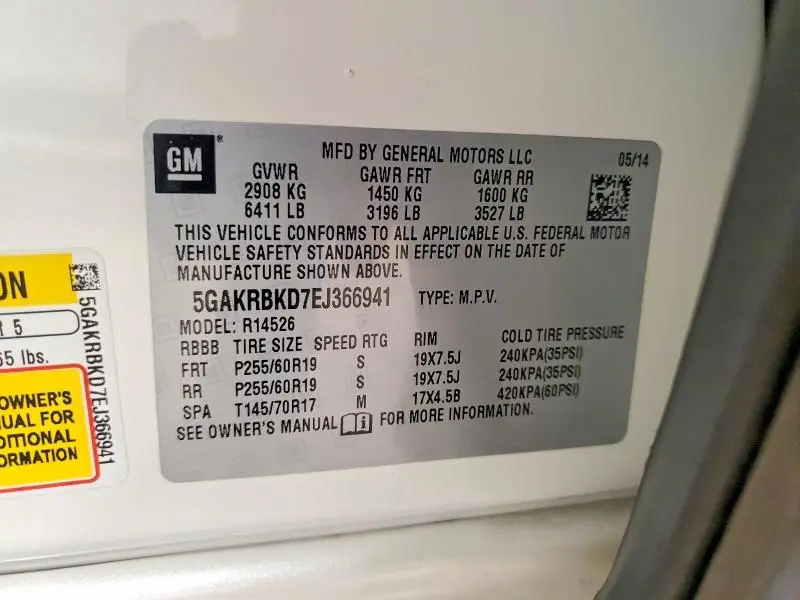 2014 BUICK ENCLAVE   