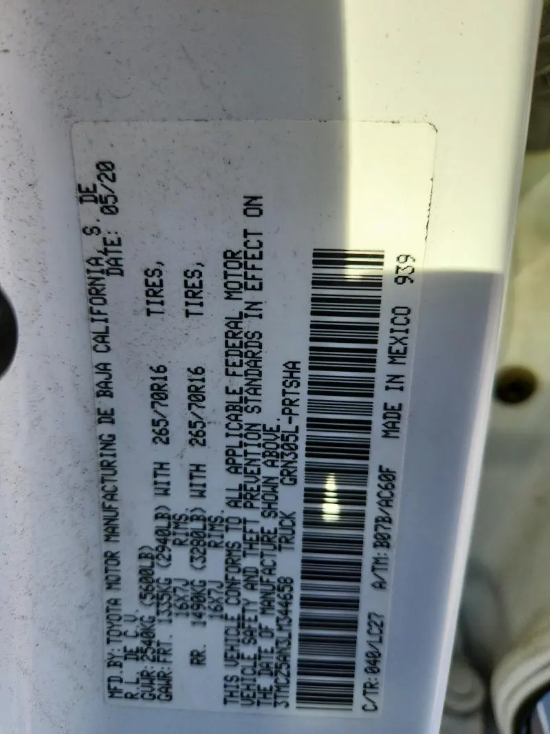 2020 TOYOTA TACOMA DOUBLE CAB  