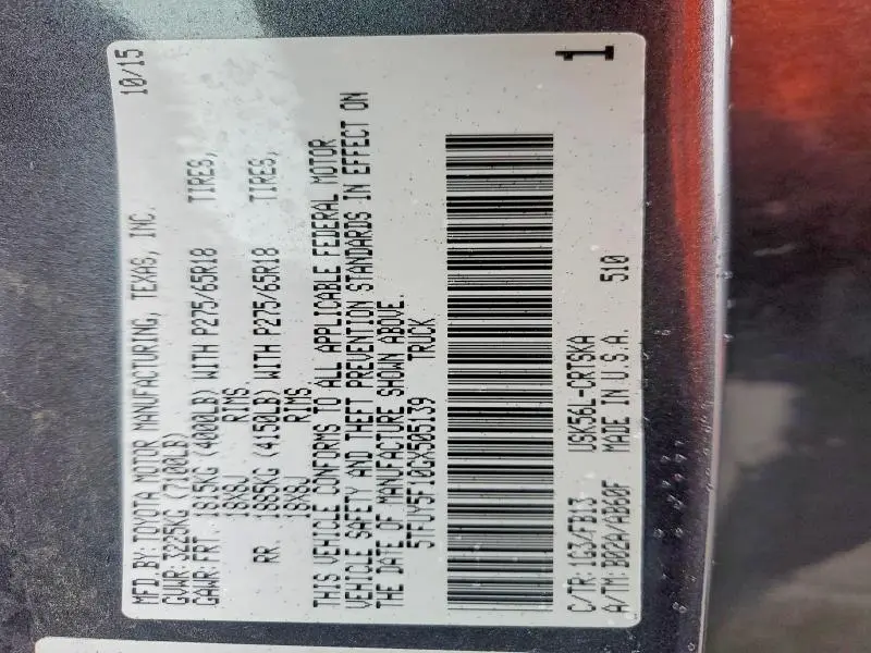 2016 TOYOTA TUNDRA DOUBLE CAB SR  