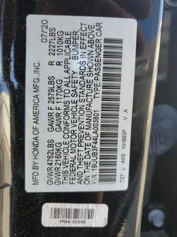 2020 ACURA TLX TECHNOLOGY  