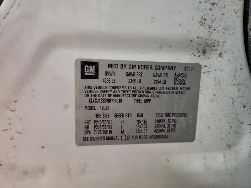 2017 BUICK ENCORE SPORT TOURING  