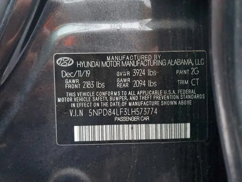 2020 HYUNDAI ELANTRA SEL  