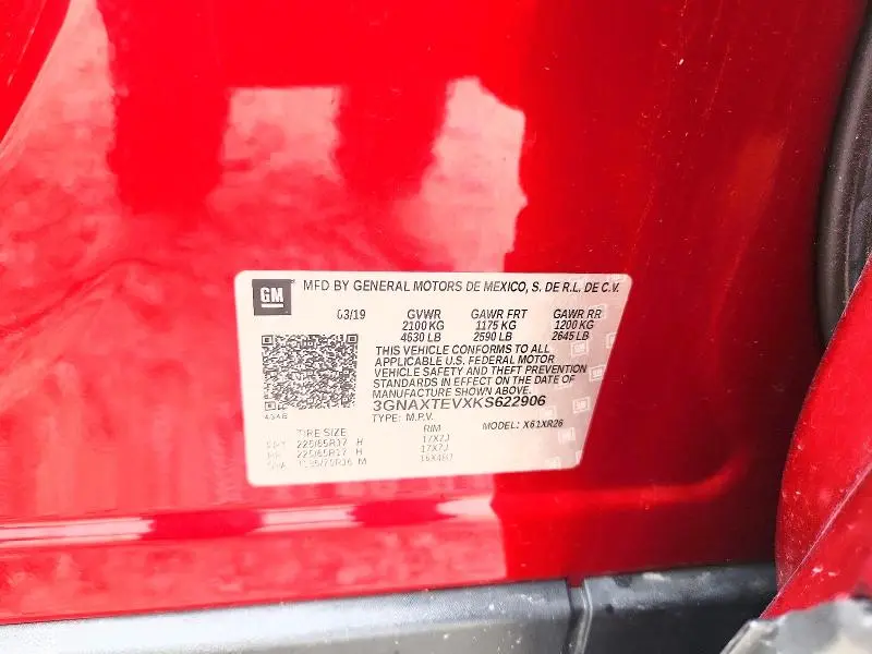 2019 CHEVROLET EQUINOX LT  