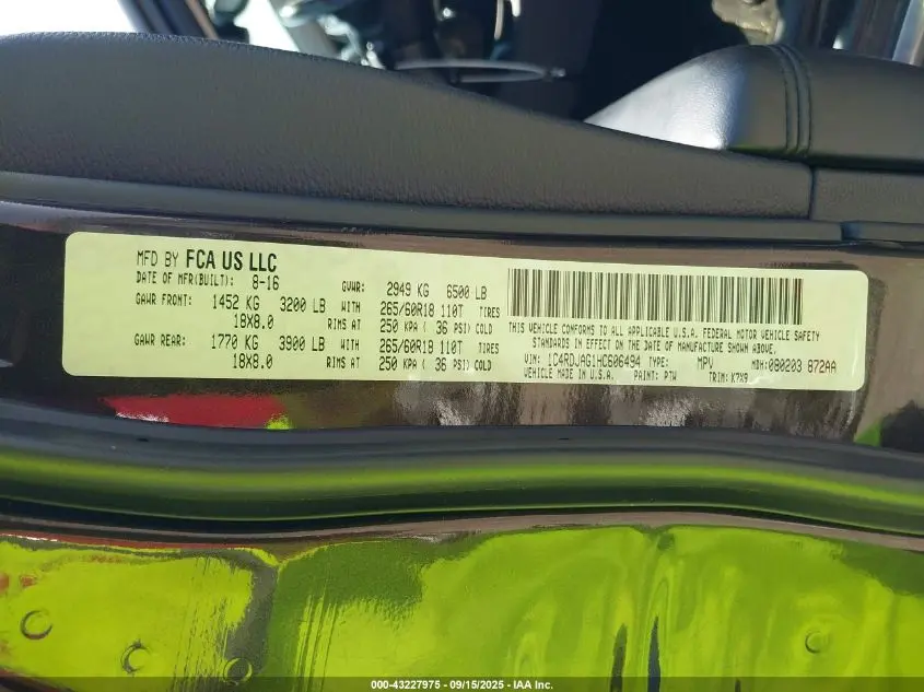 2017 DODGE DURANGO SXT AWD