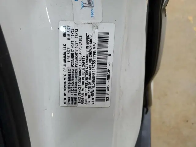 2015 HONDA ODYSSEY EXL  