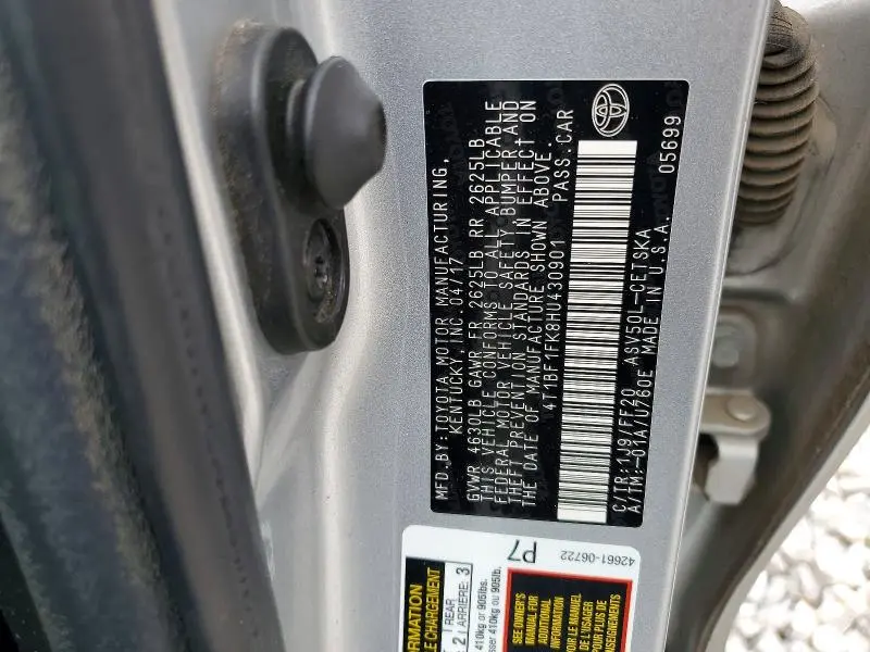 2017 TOYOTA CAMRY SE  
