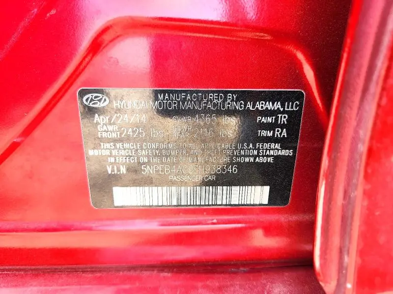 2014 HYUNDAI SONATA GLS  