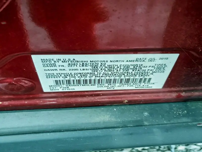 2015 MITSUBISHI OUTLANDER SPORT ES  