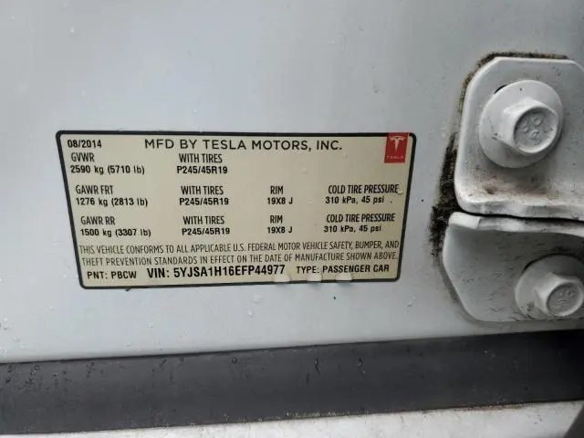 2014 TESLA MODEL S   