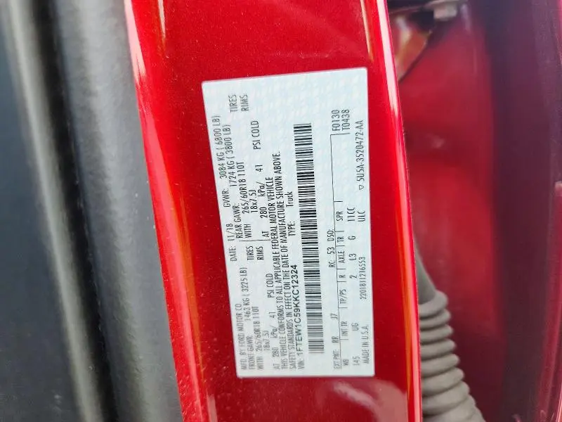 2019 FORD F150 SUPERCREW  