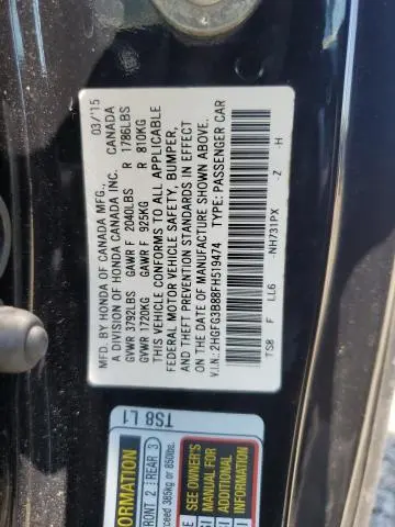 2015 HONDA CIVIC EX  