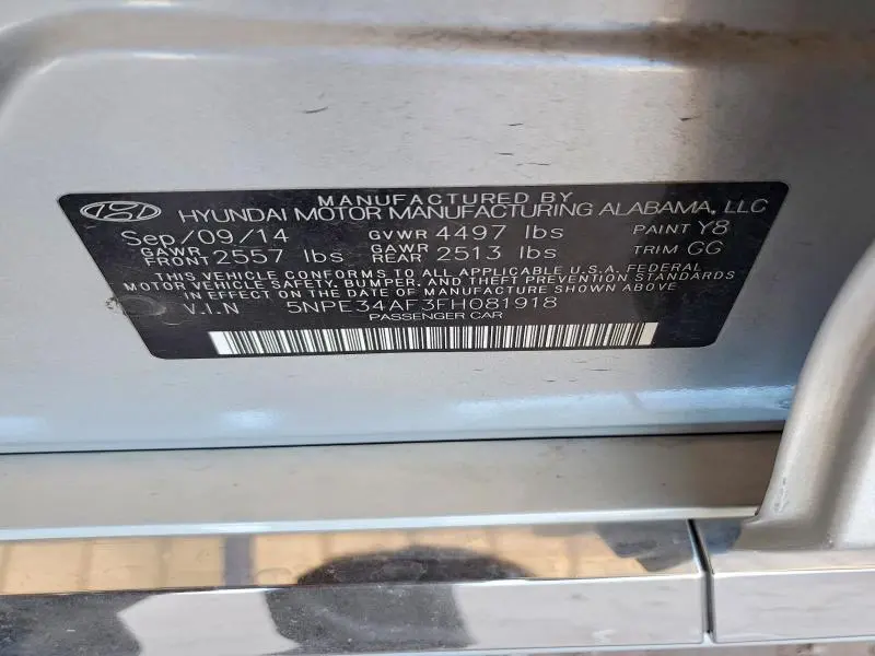 2015 HYUNDAI SONATA SPORT  