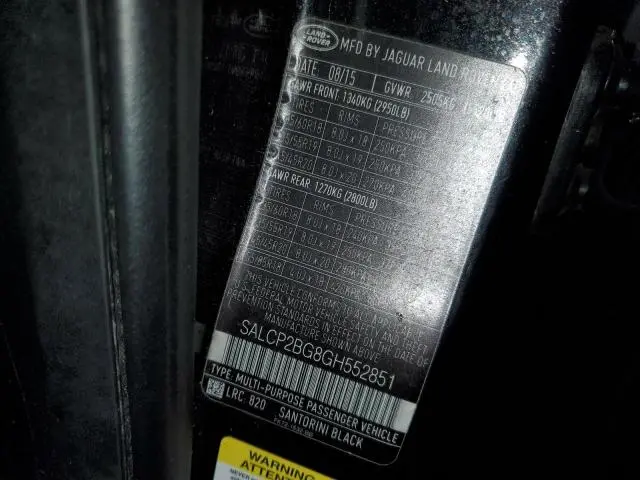 2016 LAND ROVER DISCOVERY SPORT SE  