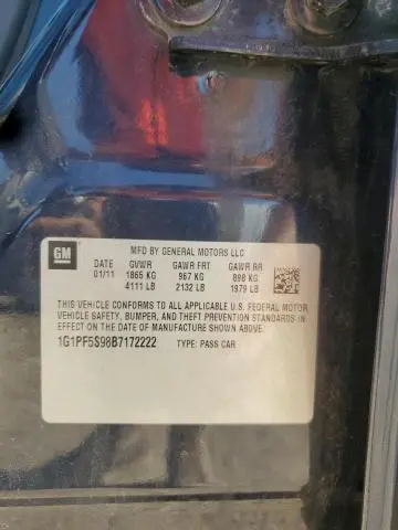 2011 CHEVROLET CRUZE LT  