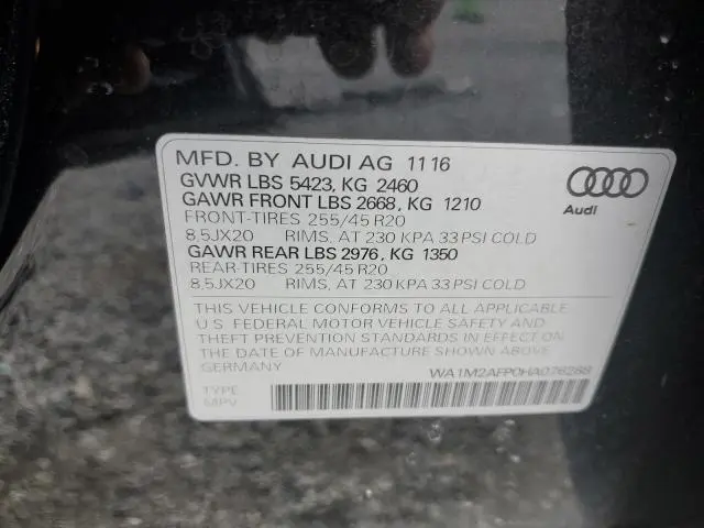 2017 AUDI Q5 PREMIUM PLUS