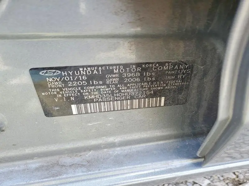 2017 HYUNDAI ELANTRA GT BASE  