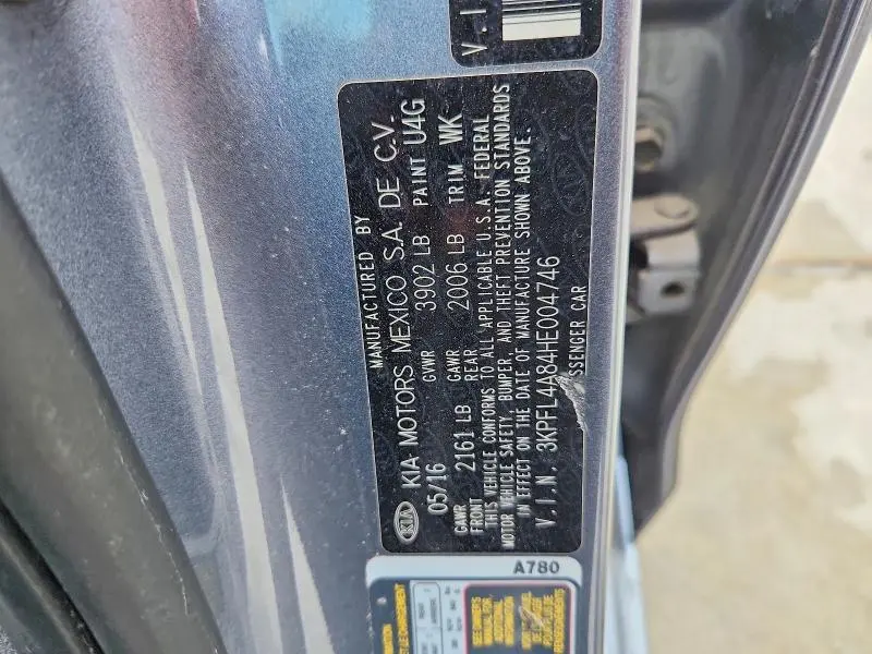 2017 KIA FORTE EX  
