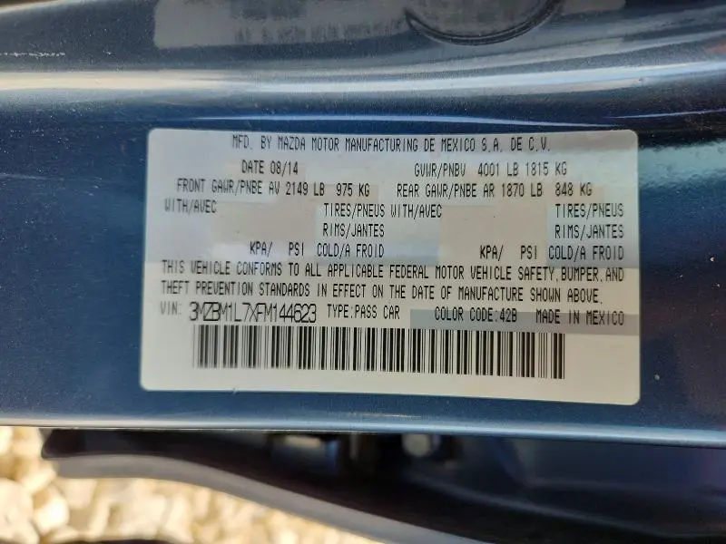 2015 MAZDA 3 TOURING  