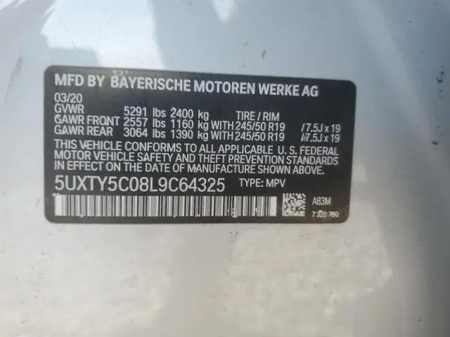2020 BMW X3 XDRIVE30I  