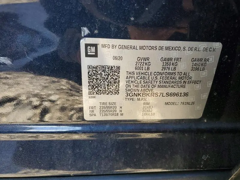 2020 CHEVROLET BLAZER RS  