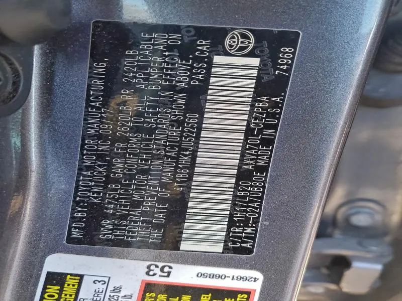 2018 TOYOTA CAMRY XSE  