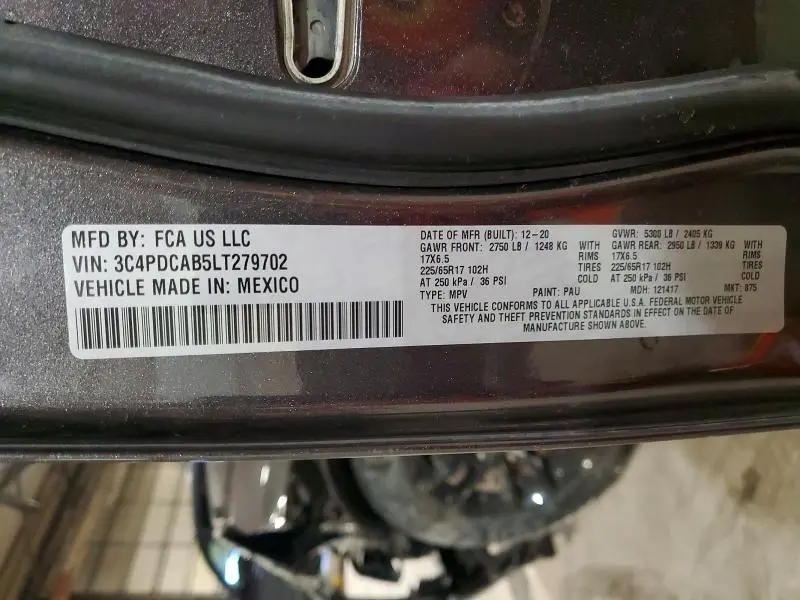 2020 DODGE JOURNEY SE  