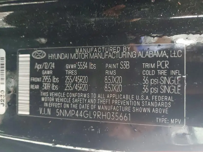 2024 HYUNDAI SANTA FE LIMITED  