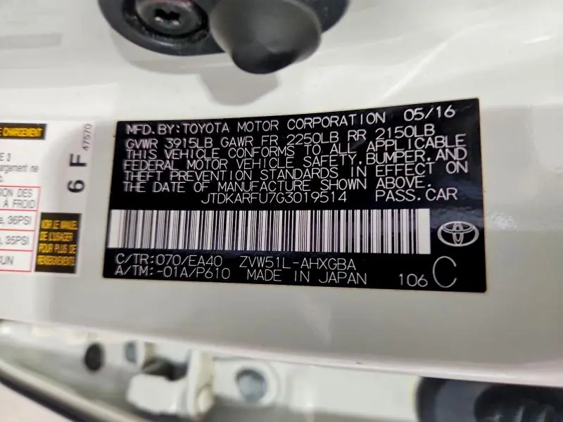 2016 TOYOTA PRIUS FOUR  