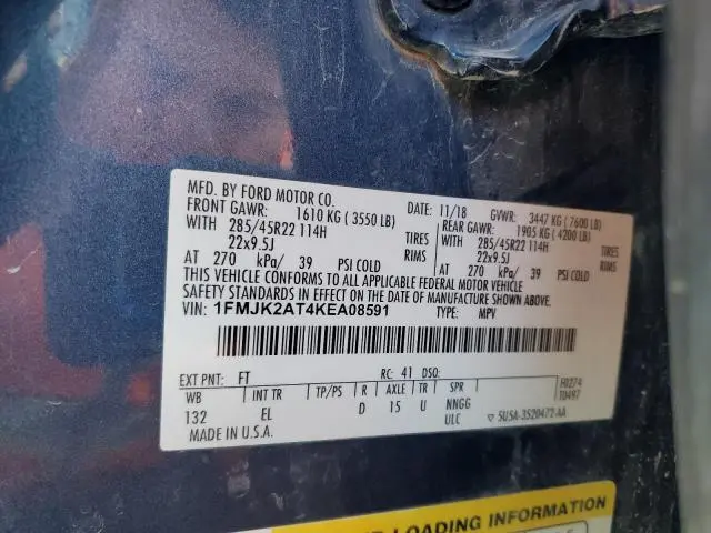 2019 FORD EXPEDITION MAX LIMITED  