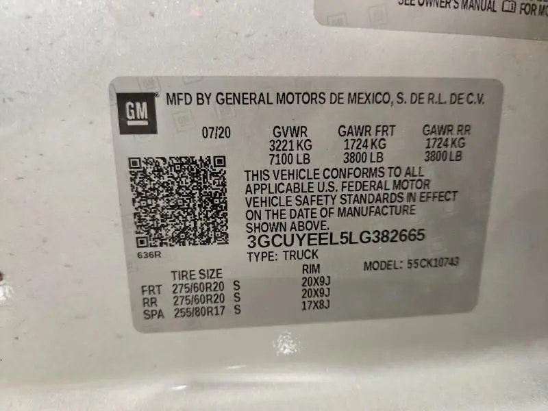 2020 CHEVROLET SILVERADO K1500 RST  