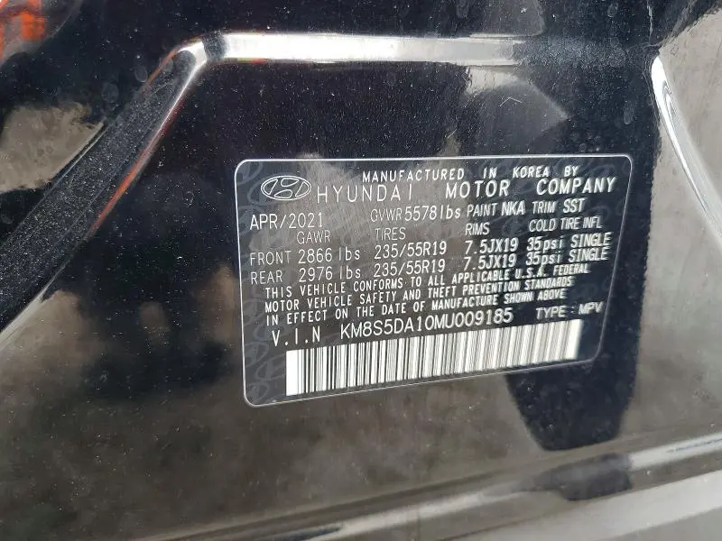 2021 HYUNDAI SANTA FE LIMITED  