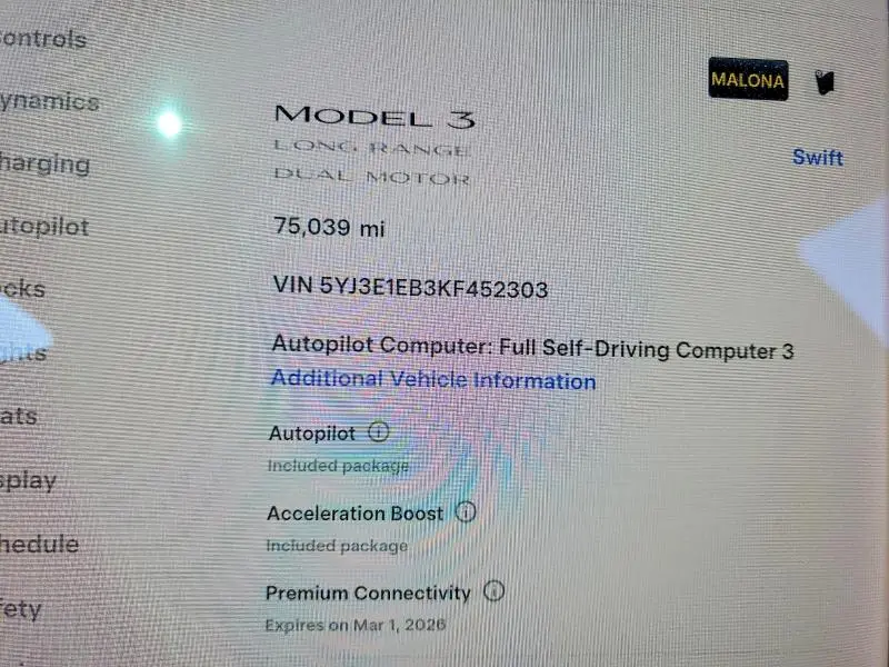 2019 TESLA MODEL 3   