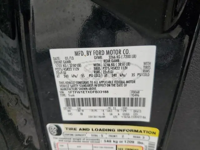 2013 FORD F150 SUPERCREW  