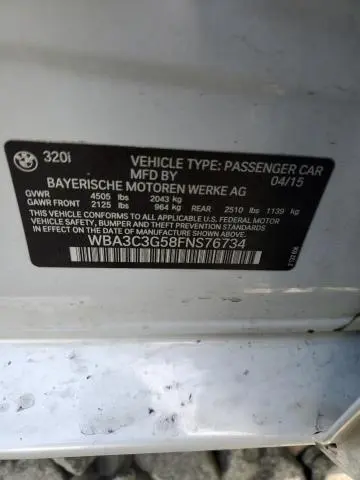 2015 BMW 320 I XDRIVE  