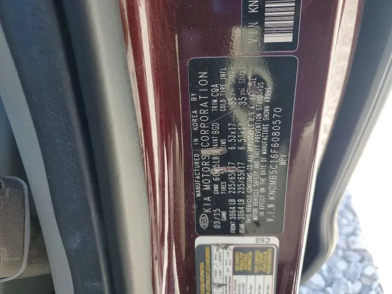 2015 KIA SEDONA LX  