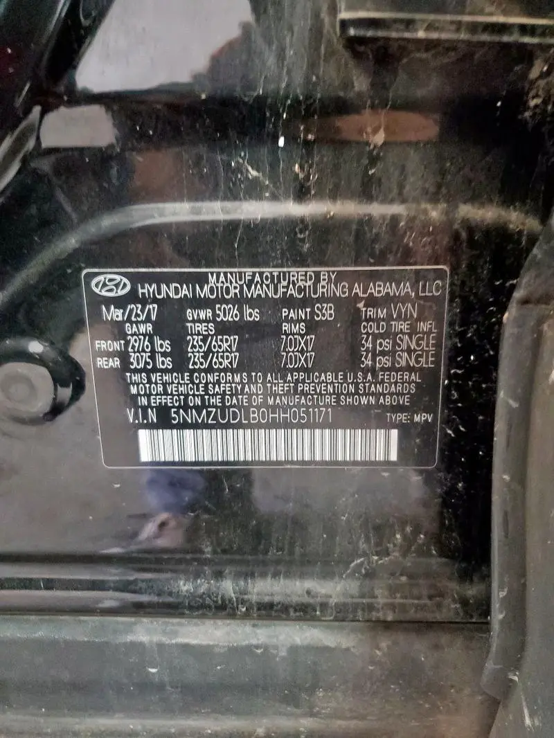 2017 HYUNDAI SANTA FE SPORT   