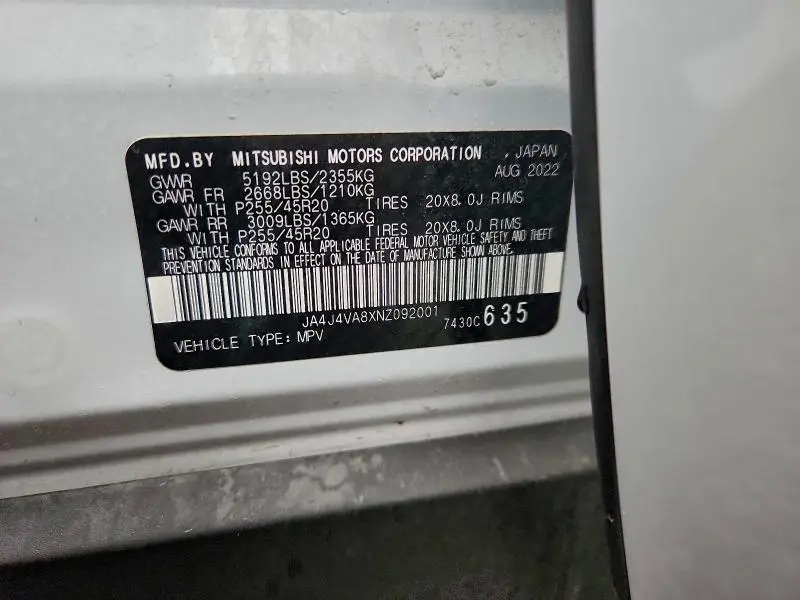 2022 MITSUBISHI OUTLANDER SEL  