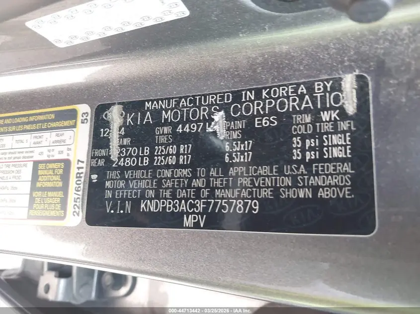 2015 KIA SPORTAGE LX