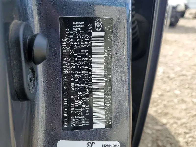 2013 TOYOTA COROLLA LE  