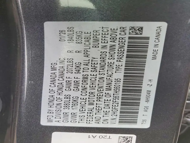 2026 HONDA CIVIC SPORT  