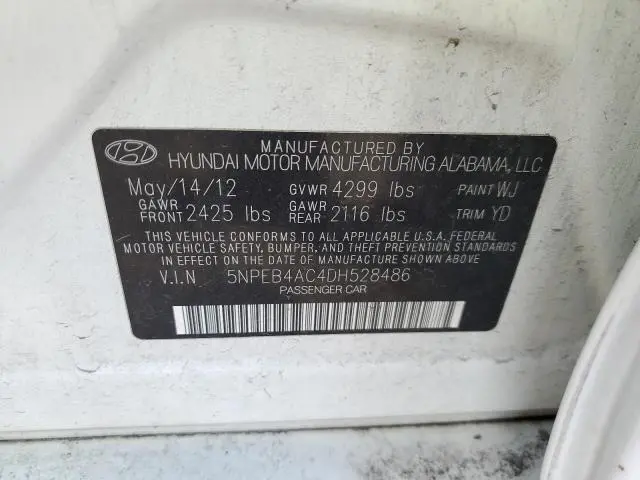 2013 HYUNDAI SONATA GLS  